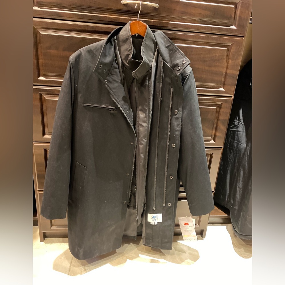 New Murphy & Hartelius Mens Pilots Jacket 3M Thinsulate Polyester Black